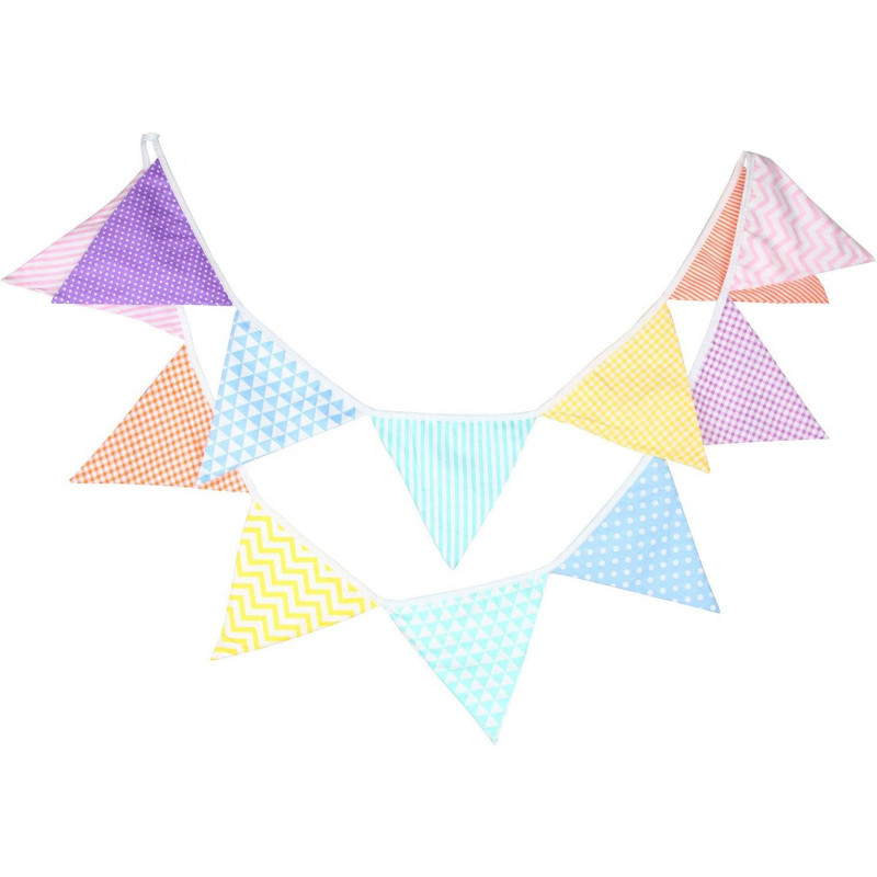 Multi Coloured Fabric Bunting, Currently priced at £5.95